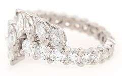2.35ctw Marquise and Round Diamond Eternity Ring in Platinum
