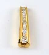 Sparkling Channel Set Diamond Pendant