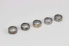 Lot of 5 Size 5 Tungsten Carbide Rings in Various Styles