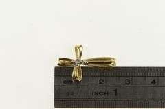 14K Yellow Gold Diamond Classic Cross Christian Faith Charm/Pendant