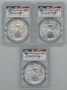 3 Special Sig Series PCGS MS70 1st Day of Issue $1 Eagles 2021-2023