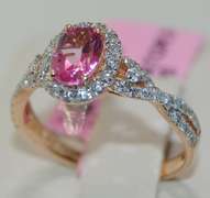 14kt Rose Gold Tourmaline & Diamond Ring