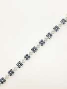 Stunning 3.00CTW Tanzanite & 2.00CTW White Topaz Bracelet in Sterling Silver