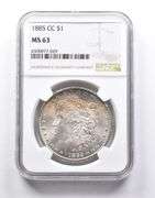 MS63 1885-CC Morgan Silver Dollar NGC
