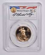 PR70DCAM 1997-W $25 American Gold Eagle 1/2 Oz Sign Reagan Legacy PCGS
