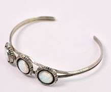 Opal Cuff Bracelet In Sterling Silver