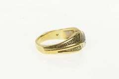 14K Yellow Gold 0.22 Ct Men's Diamond Vintage Wedding Ring