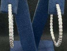 STUNNING 2.04 CARATS T.W. ROUND BRILLIANT DIAMOND INSIDE OUT HOOP EARRINGS