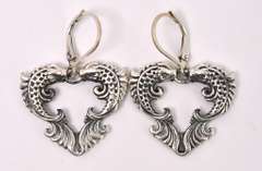 Fish Dangle Earrings In Sterling Silver