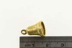18K Yellow Gold 3D Wedding Bell Engagement Marriage Charm/Pendant