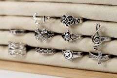 Sterling Silver Curated Ring Assortment Various Sizes & Styles (10 Ring Lot)