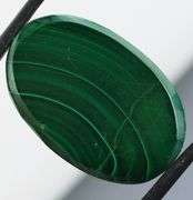 Excellent 43.77ct banded Malachite cabochon