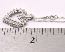 Enticing Heart Pendant Necklace In White Gold