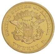 1865 $20.00 Liberty Head Gold Double Eagle - CHOICE
