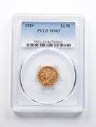 MS63 1929 $2.50 Indian Head Gold Quarter Eagle PCGS