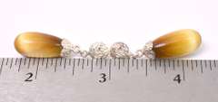 Tiger's Eye Gem Earrings In Sterling Silver