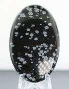 Beautiful 68.39ct untreated Snowflake Obsidian