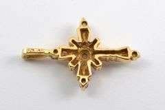 Sparkling 14k and Diamond Cross Pendant