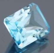 Vivid! 8.78ct radiant cut Swiss blue Topaz