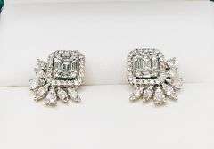 Cosmopolitan Diamond Sprouting 18k White Gold Earring