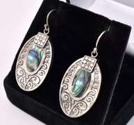Abalone With Mother Of Pearl Earring In Sterling Silver