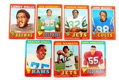 7 NFL Greats 1971 Topps Football Cards