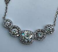 14K WHITE GOLD AND DIAMOND NECKLACE