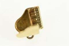 14K Yellow Gold Articulated 3D Piano Music Musician Charm/Pendant