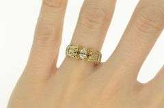 14K Yellow Gold 0.45 Ctw Marquise Diamond Classic Engagement Ring