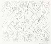 Knox Martin- Dancing Nude IV