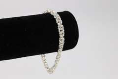 Italian Sterling Silver Byzantine Bracelet 7.25"