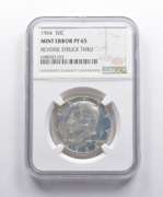 Mint Error PF65 1964 Kennedy Half Dollar REV Struck Thru NGC