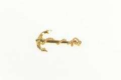 14K Yellow Gold 3D Anchor Nautical Sailing Ship Hope Symbol Pendant