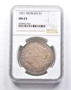 MS63 1921 Morgan Silver Dollar NGC