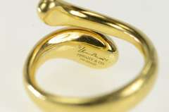 18K Yellow Gold Tiffany & Co. Elsa Peretti Teardrop Bypass Ring