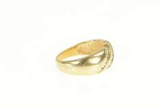 14K Yellow Gold 0.38 Ctw Diamond Striped Domed Statement Ring