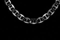 Sterling Silver Flat Marina Link Chain 8.2mm 925 Italy Anchor Mariner Necklace 26"