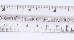 Attractive appoximate 1.25ctw Baguette X Diamond Bracelet in White Gold