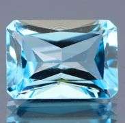 Vivid! 8.78ct radiant cut Swiss blue Topaz