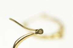 14K Yellow Gold Puffy Heart Love Symbol Claddagh Hoop Earrings