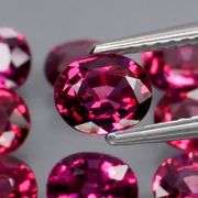 Ravishing 7.14ct violet pink Rhodolite Garnet set