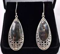 Abalone Dangle Earrings In Sterling Silver