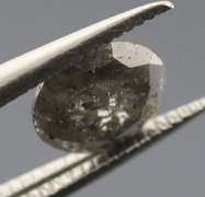 Stunning! .68ct gray and black Diamond solitaire