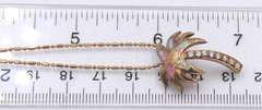 925 Sterling Silver Palm Tree Pendant on Chain and Ball Necklace