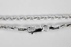 Sterling Silver Diamond-Cut Wheat Chain 2.7mm Solid 925 New Spiga Necklace 24"