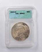 MS63 1923-S Peace Silver Dollar ICG
