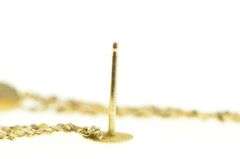 14K Yellow Gold Retro Pearl Fringe Dangle Tassel Statement Earrings