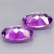 Glittering 9.93ct violet Amethyst pair