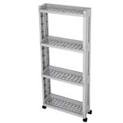 4 Layers Kitchen Storage Rack Slim Slide Tower