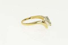 14K Yellow Gold 0.25 Ctw Chevron Diamond Wedding Band Ring